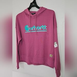 Carhartt Women’s Graphic Hoodie Size M hooded sweatshirt tencel fiber loose fit